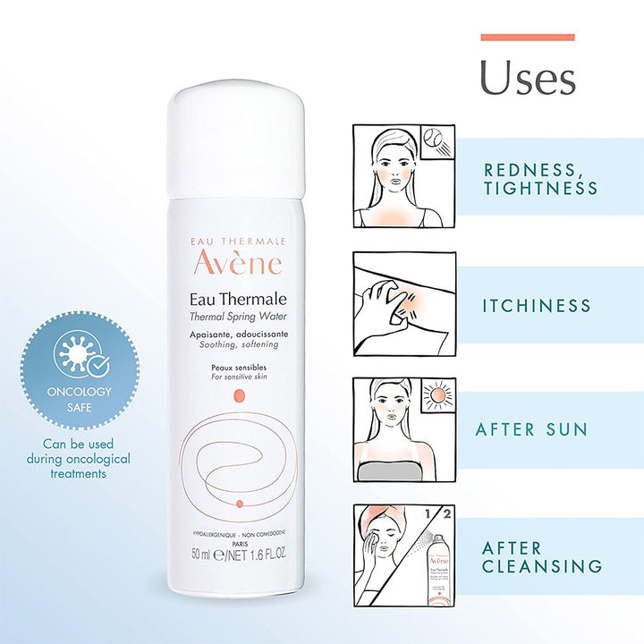 Avene Thermal Spring Water Spray, Soothing & Anti-irritating Water For Sensitive Skin 50ml - Easy Pharmacy LLC