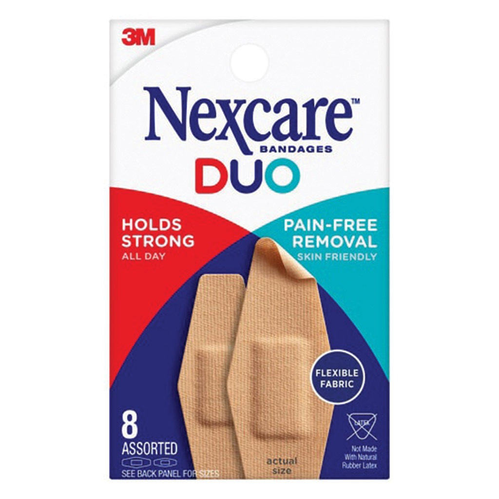 3M Nexcare Duo Flexible Fabric Bandages Assorted 8's - Easy Pharmacy LLC