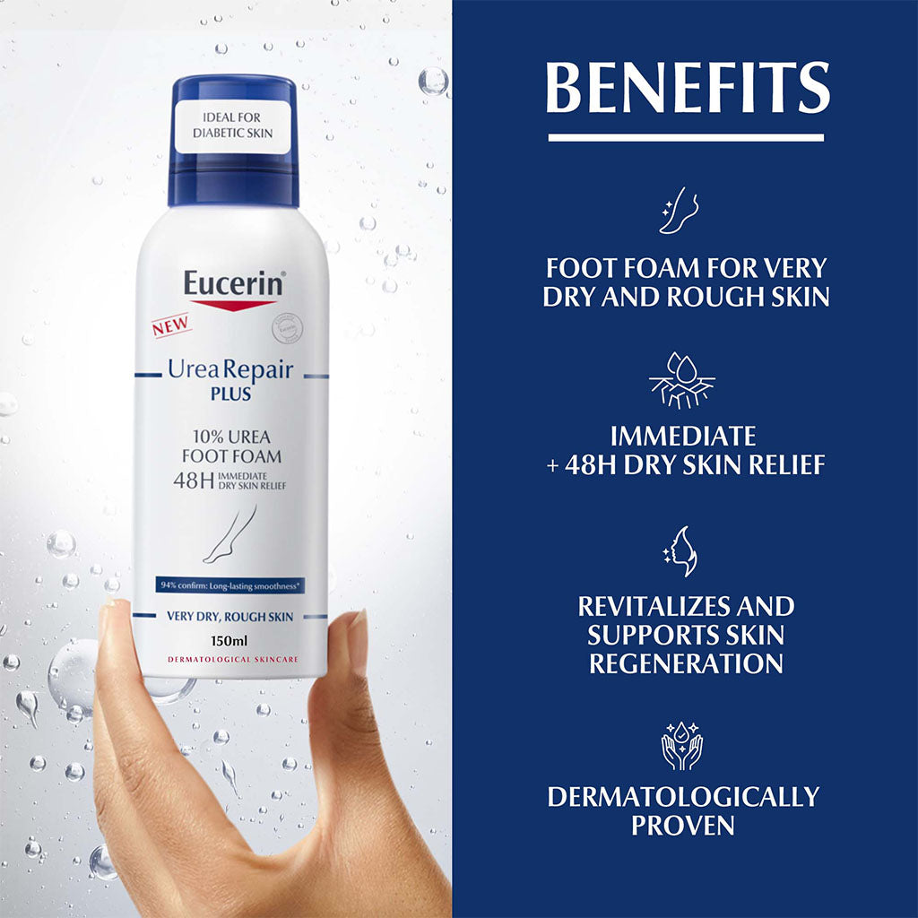 Eucerin UreaRepair Plus 10% Urea Foot Foam For Dry & Rough Foot 150ml - Easy Pharmacy LLC