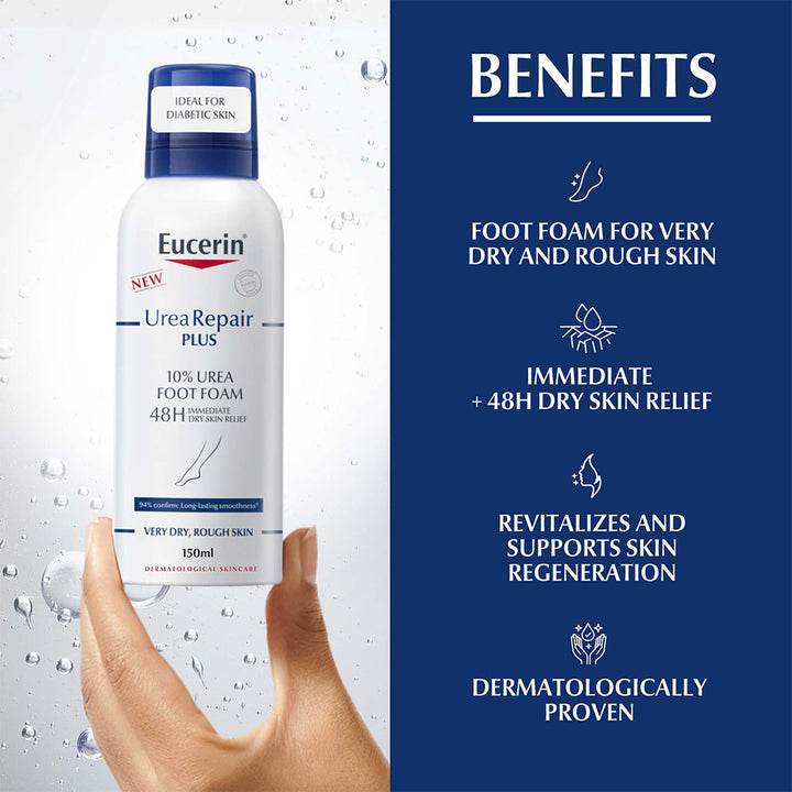 Eucerin UreaRepair Plus 10% Urea Foot Foam For Dry & Rough Foot 150ml - Easy Pharmacy LLC