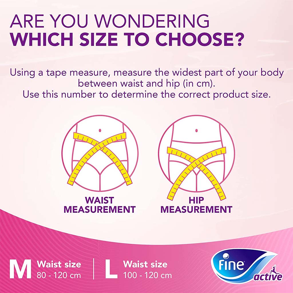 Fine Care Underwear Style Pull Up Adult Diaper For Incontinence & Postpartum, Medium, Pack of 12's - Easy Pharmacy LLC