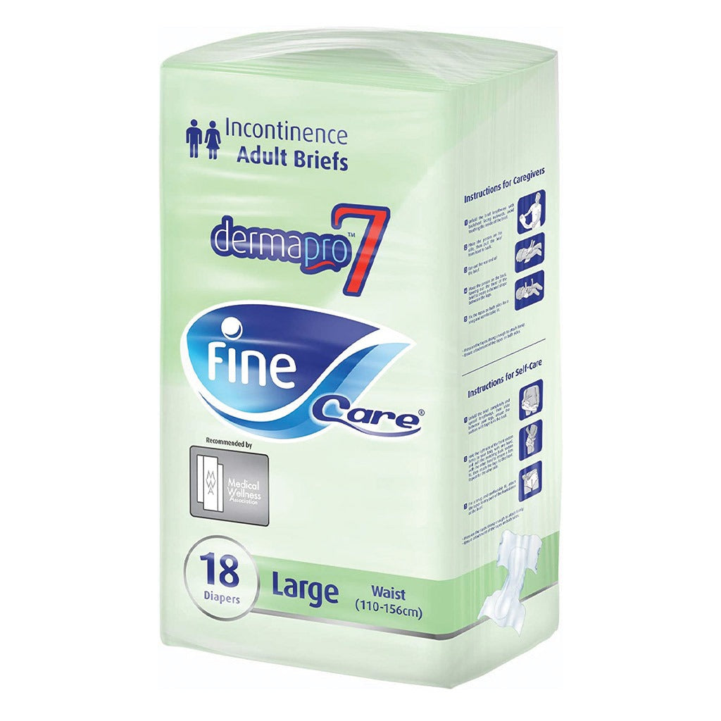 Fine Care® Adult Diaper Dermapro7 Briefs Large 18's 216394 - Easy Pharmacy LLC