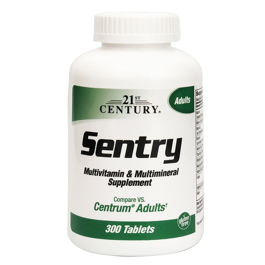 21st Century Sentry Adult Multivitamin & Multimineral Supplement Tablets, Pack of 300's - Easy Pharmacy LLC