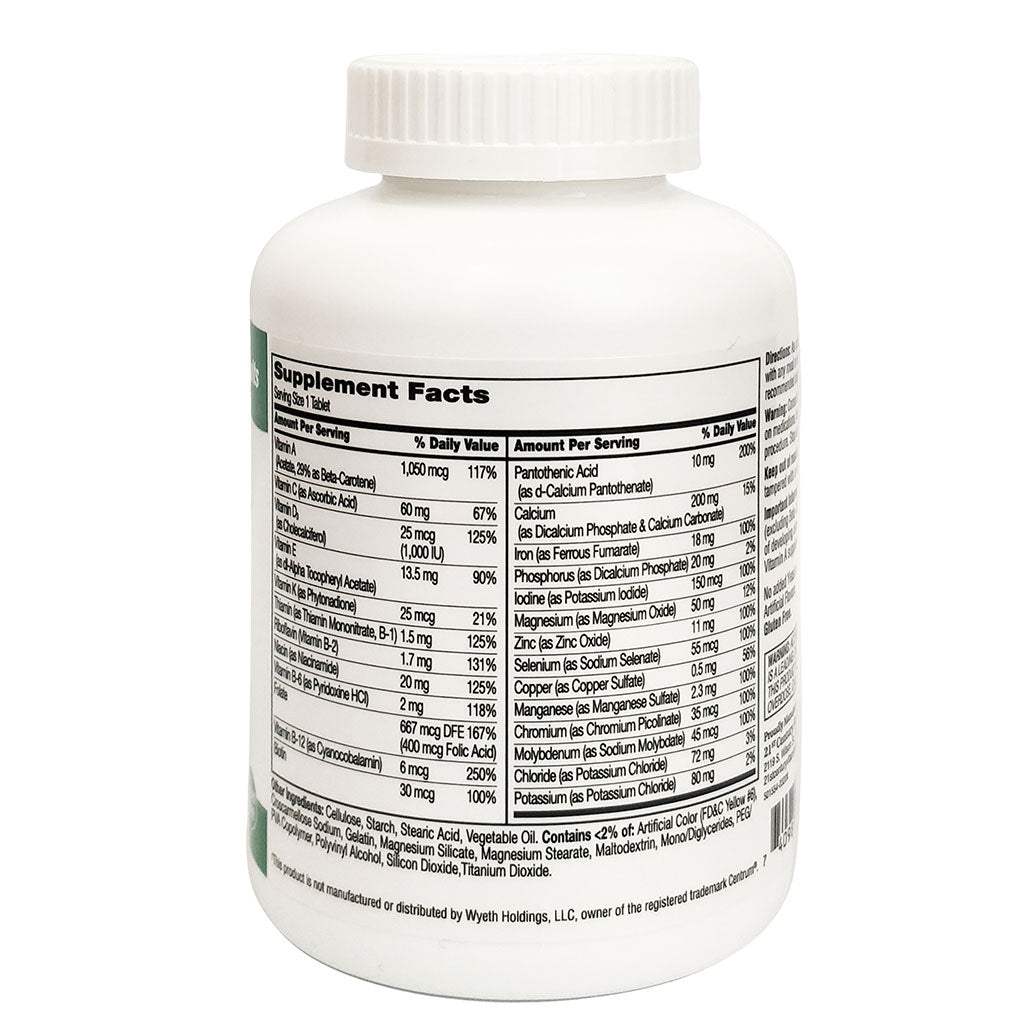21st Century Sentry Adult Multivitamin & Multimineral Supplement Tablets, Pack of 300's - Easy Pharmacy LLC