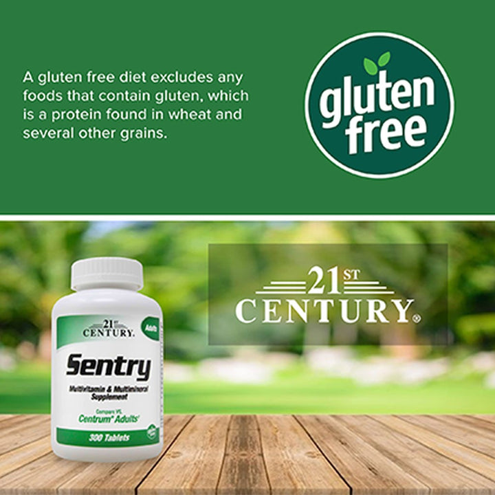 21st Century Sentry Adult Multivitamin & Multimineral Supplement Tablets, Pack of 300's - Easy Pharmacy LLC
