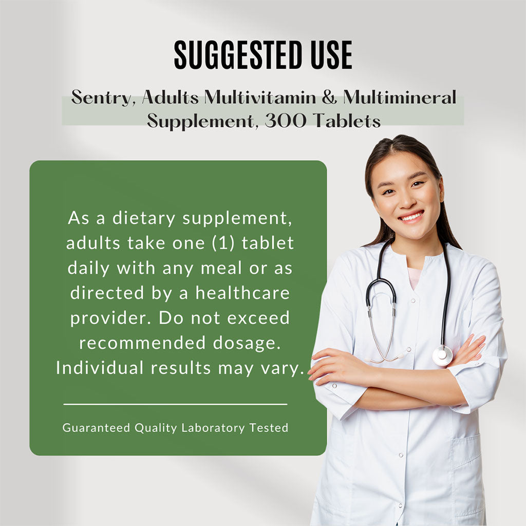 21st Century Sentry Adult Multivitamin & Multimineral Supplement Tablets, Pack of 300's - Easy Pharmacy LLC