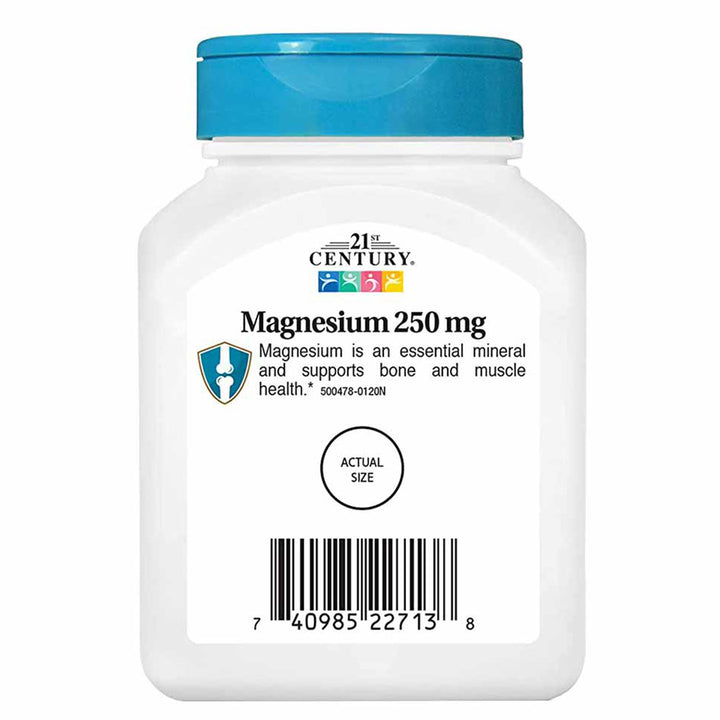 21st Century Magnesium 250mg Gluten-Free Tablets For Bone & Muscle Support, Pack of 110's - Easy Pharmacy LLC