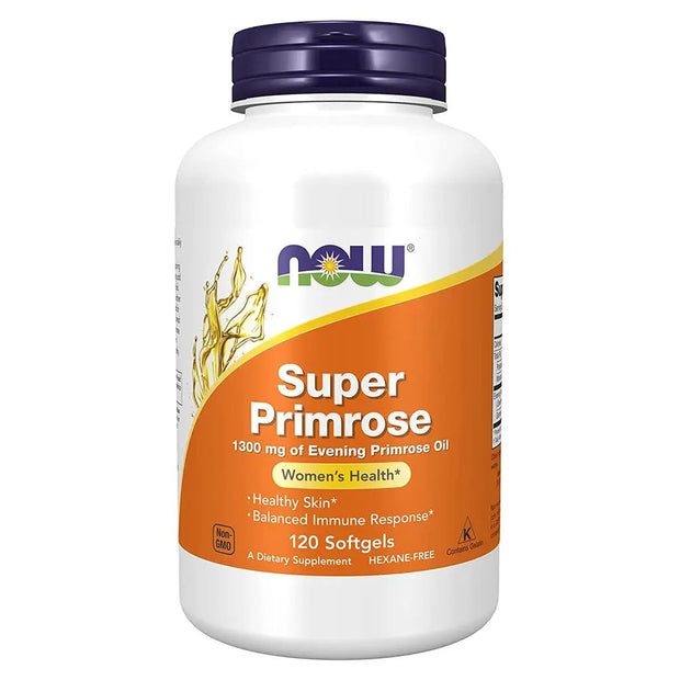 NOW Super Primrose 1300 mg – Evening Primrose Oil Softgels for Women’s Wellness, 120 Count