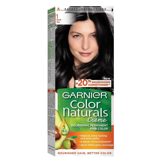 Garnier Color Naturals Cream Hair Color 1 Black Kit