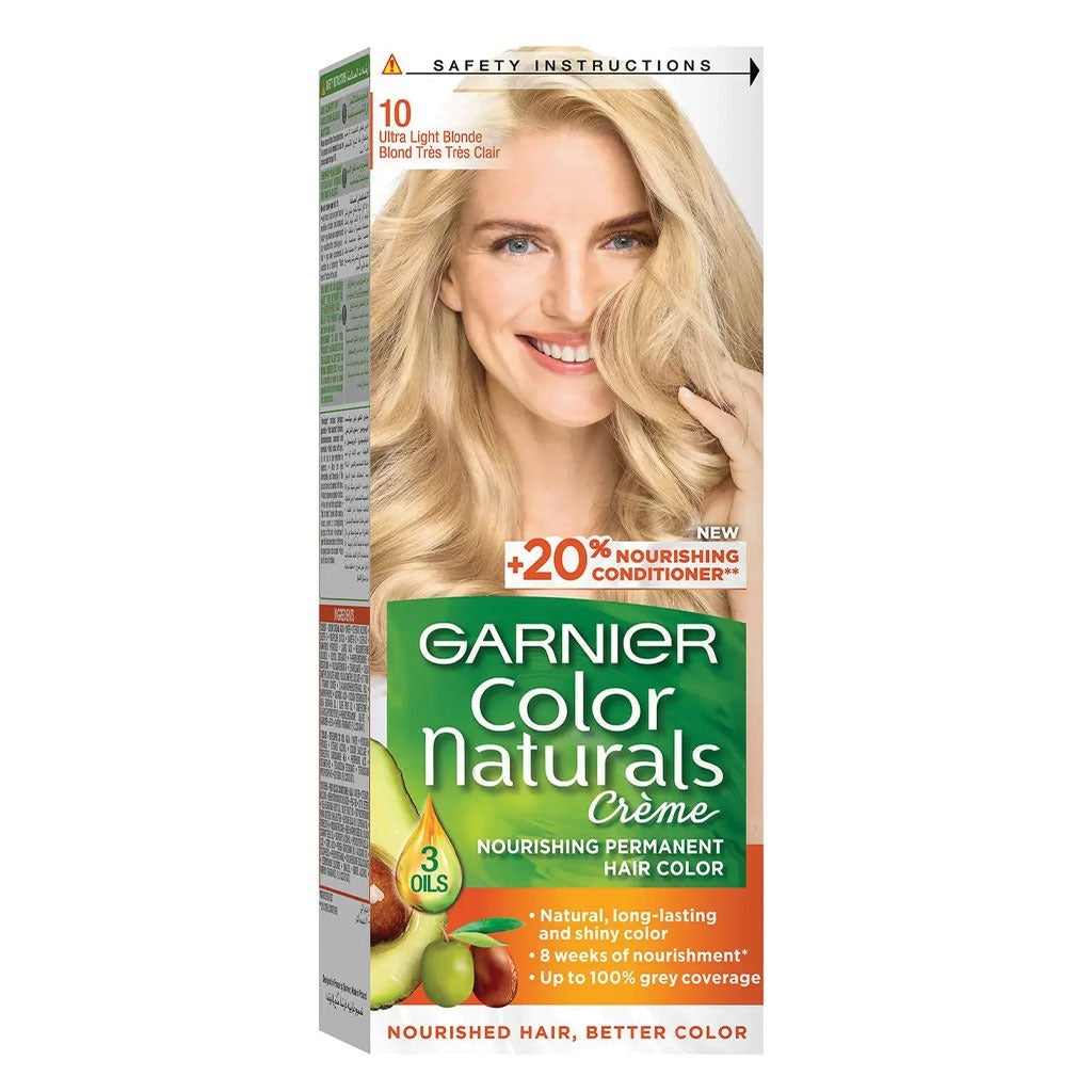 Garnier Color Naturals Cream Hair Color 10 Ultra Light Blond Kit - Easy Pharmacy LLC