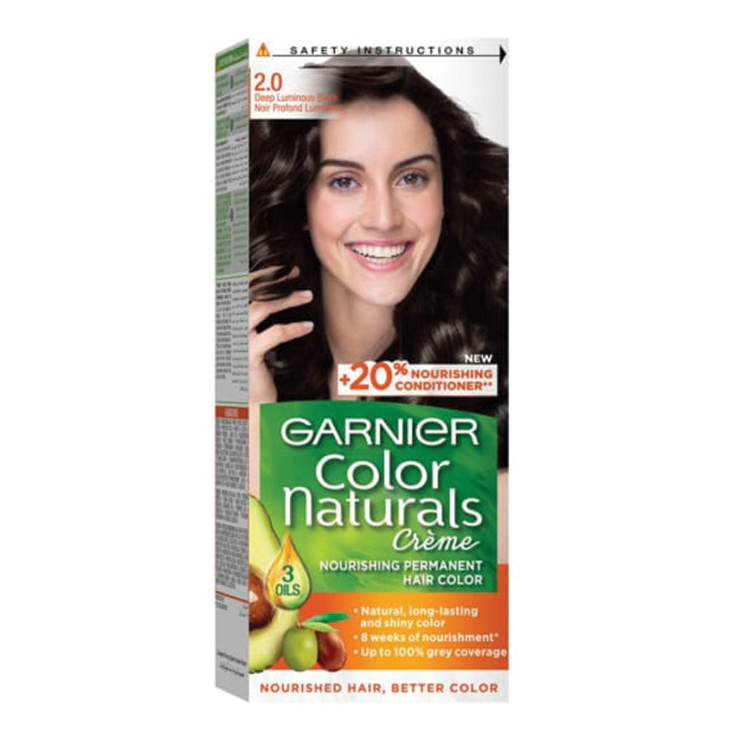 Garnier Color Naturals Cream Hair Color 2.0 Luminous Black Kit - Easy Pharmacy LLC