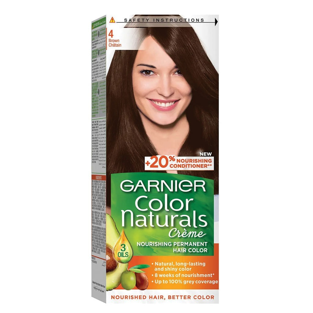 Garnier Color Naturals Cream Hair Color 4 Brown Kit - Easy Pharmacy LLC
