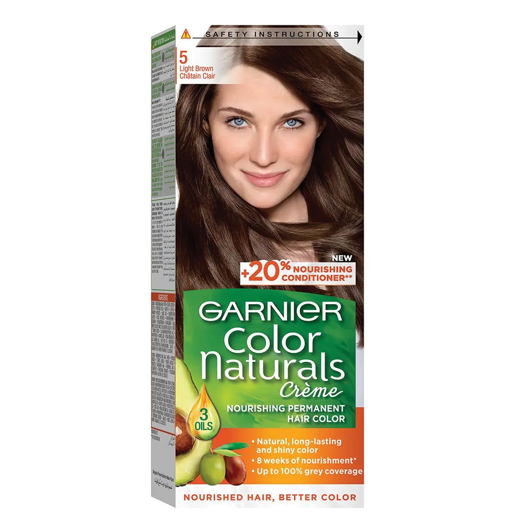 Garnier Color Naturals Cream Hair Color 5 Light Brown Kit - Easy Pharmacy LLC