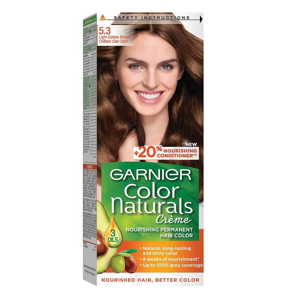 Garnier Color Naturals Cream Hair Color 5.3 Light Golden Brown Kit - Easy Pharmacy LLC