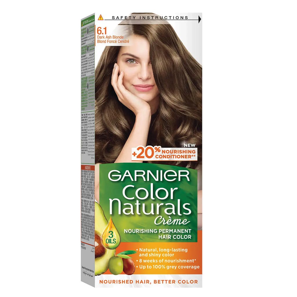 Garnier Color Naturals Cream Hair Color 6.1 Dark Ash Blonde Kit - Easy Pharmacy LLC