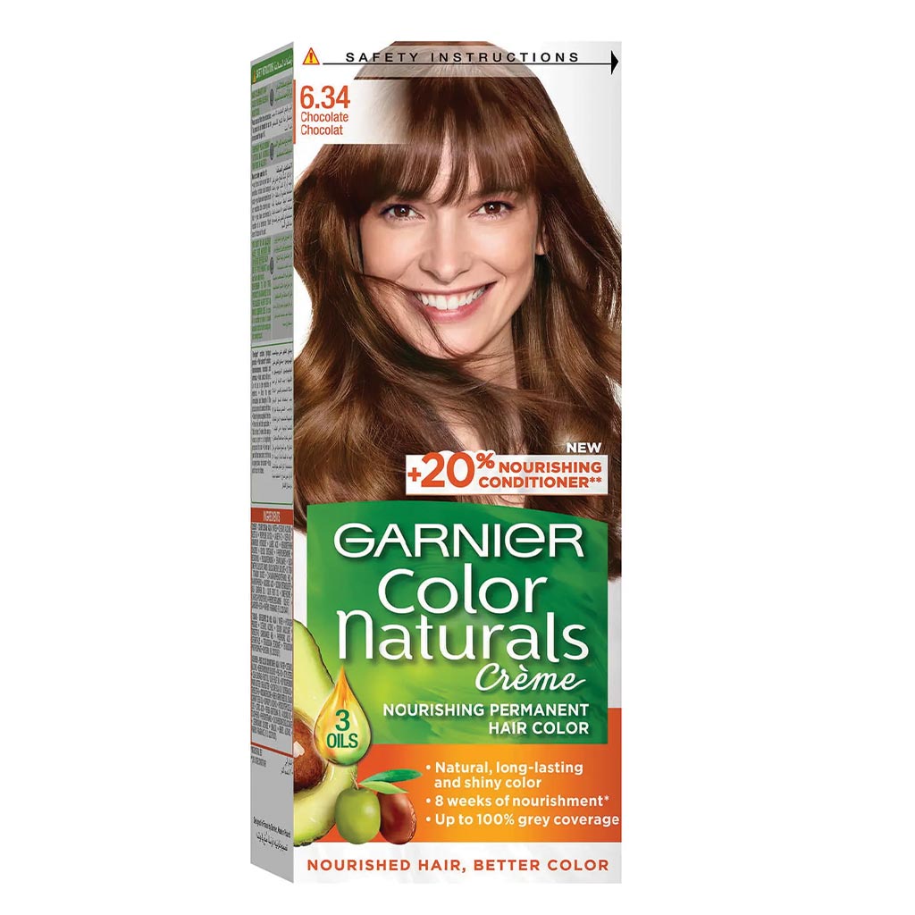 Garnier Color Naturals Cream Hair Color 6.34 Chocolate Kit - Easy Pharmacy LLC
