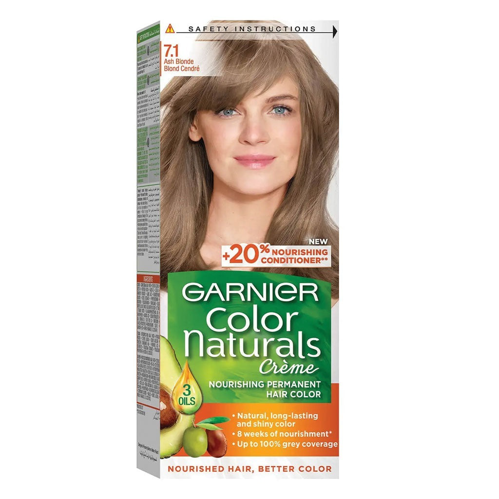 Garnier Color Naturals Cream Hair Color 7.1 Ash Blonde Kit - Easy Pharmacy LLC