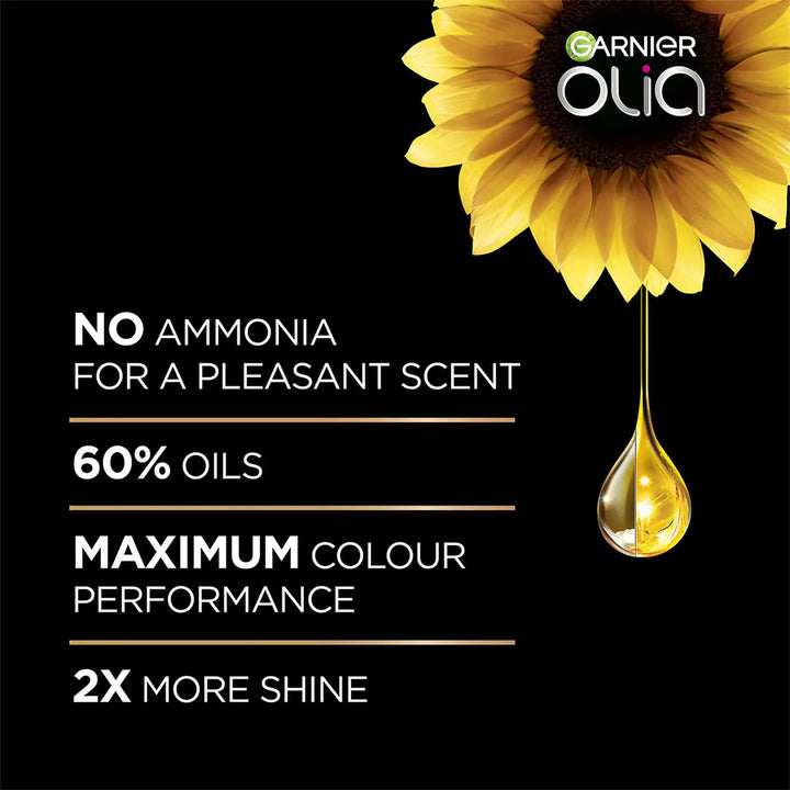 Garnier Olia Ammonia Free Oil-Powered Permanent Hair Colour Kit, Color 2 Black - Easy Pharmacy LLC