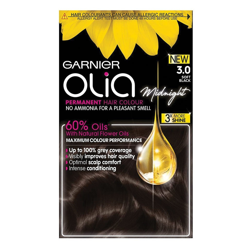 Garnier Olia Permanent Hair Color 3 Soft Black Kit - Easy Pharmacy LLC