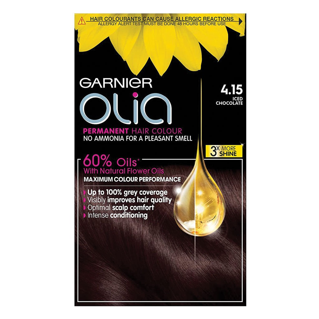 Garnier Olia Permanent Hair Color 4.15 Iced Chocolate Kit - Easy Pharmacy LLC