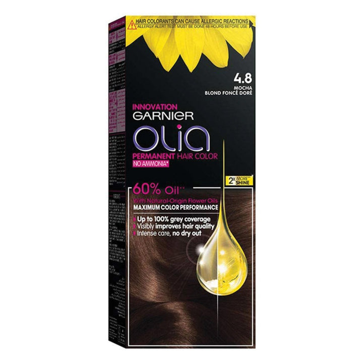 Garnier Olia Permanent Hair Color 4.8 Mocha Kit - Easy Pharmacy LLC
