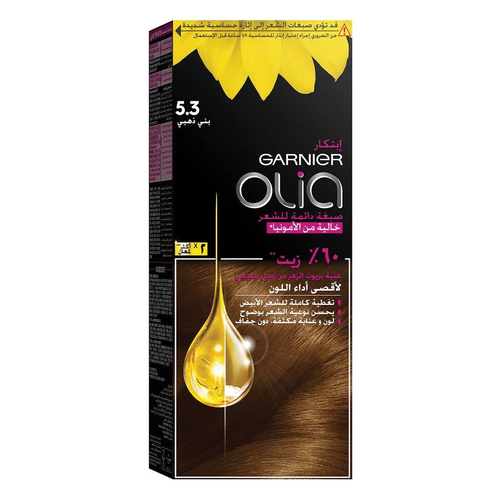 Garnier Olia Permanent Hair Color 5.3 Golden Brown Kit - Easy Pharmacy LLC