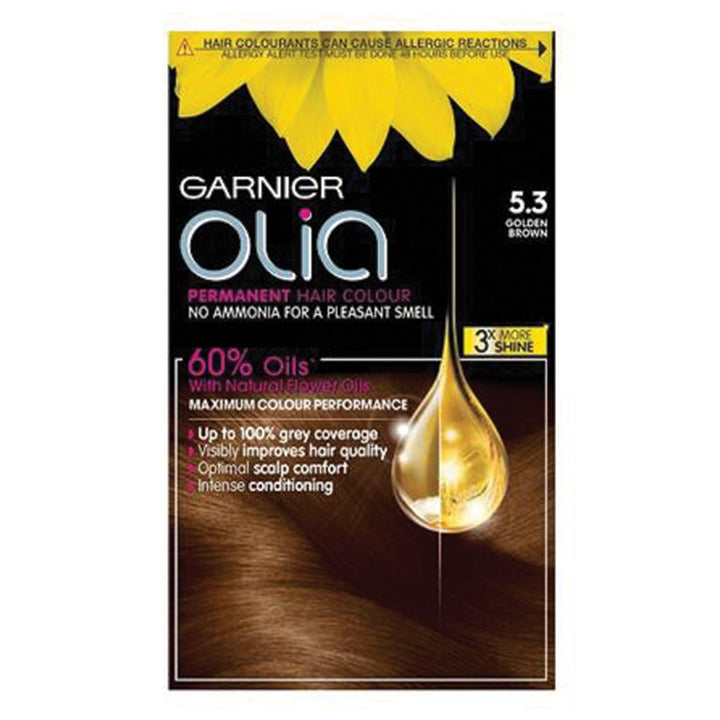 Garnier Olia Permanent Hair Color 5.3 Golden Brown Kit - Easy Pharmacy LLC