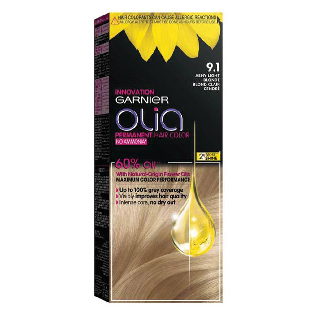 Garnier Olia Permanent Hair Color 9.1 Ashy Light Blonde Kit - Easy Pharmacy LLC