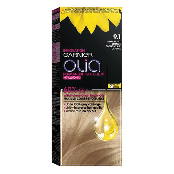 Garnier Olia Permanent Hair Color 9.1 Ashy Light Blonde Kit - Easy Pharmacy LLC