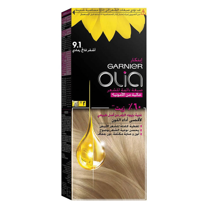 Garnier Olia Permanent Hair Color 9.1 Ashy Light Blonde Kit - Easy Pharmacy LLC