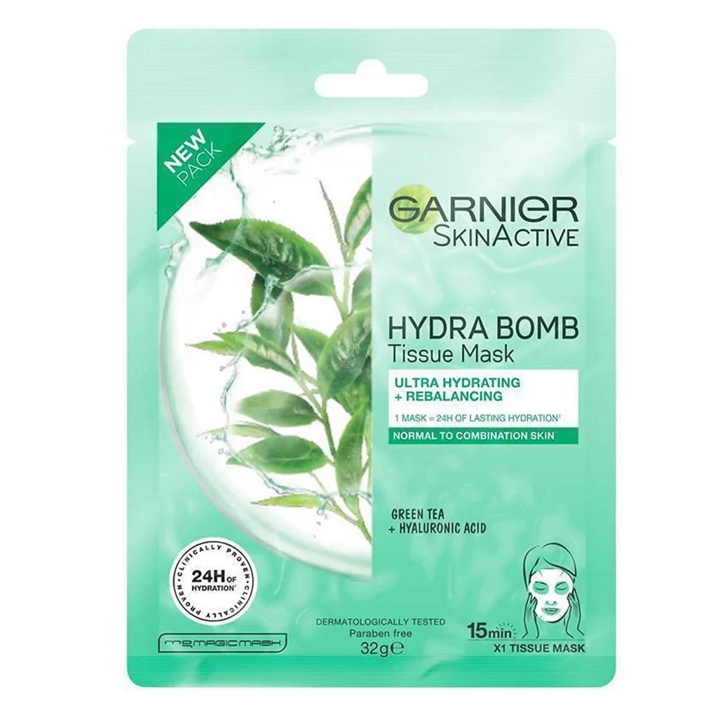 Garnier SkinActive Hydra Bomb Ultra Hydrating + Rebalancing Facial Tissue Mask For Normal To Combination Skin 32 g, 1's - Easy Pharmacy LLC