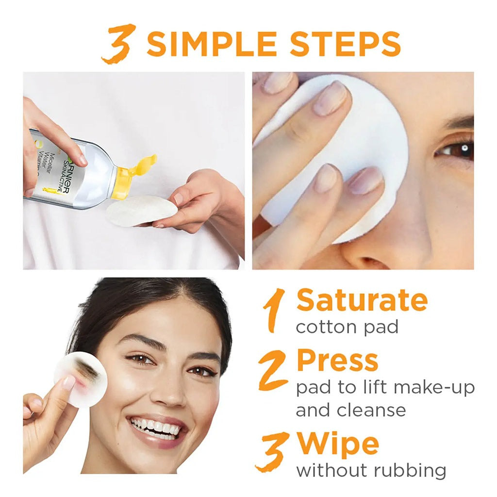 Garnier SkinActive Micellar Cleansing Water with Vitamin C Travel Size 100 mL - Easy Pharmacy LLC