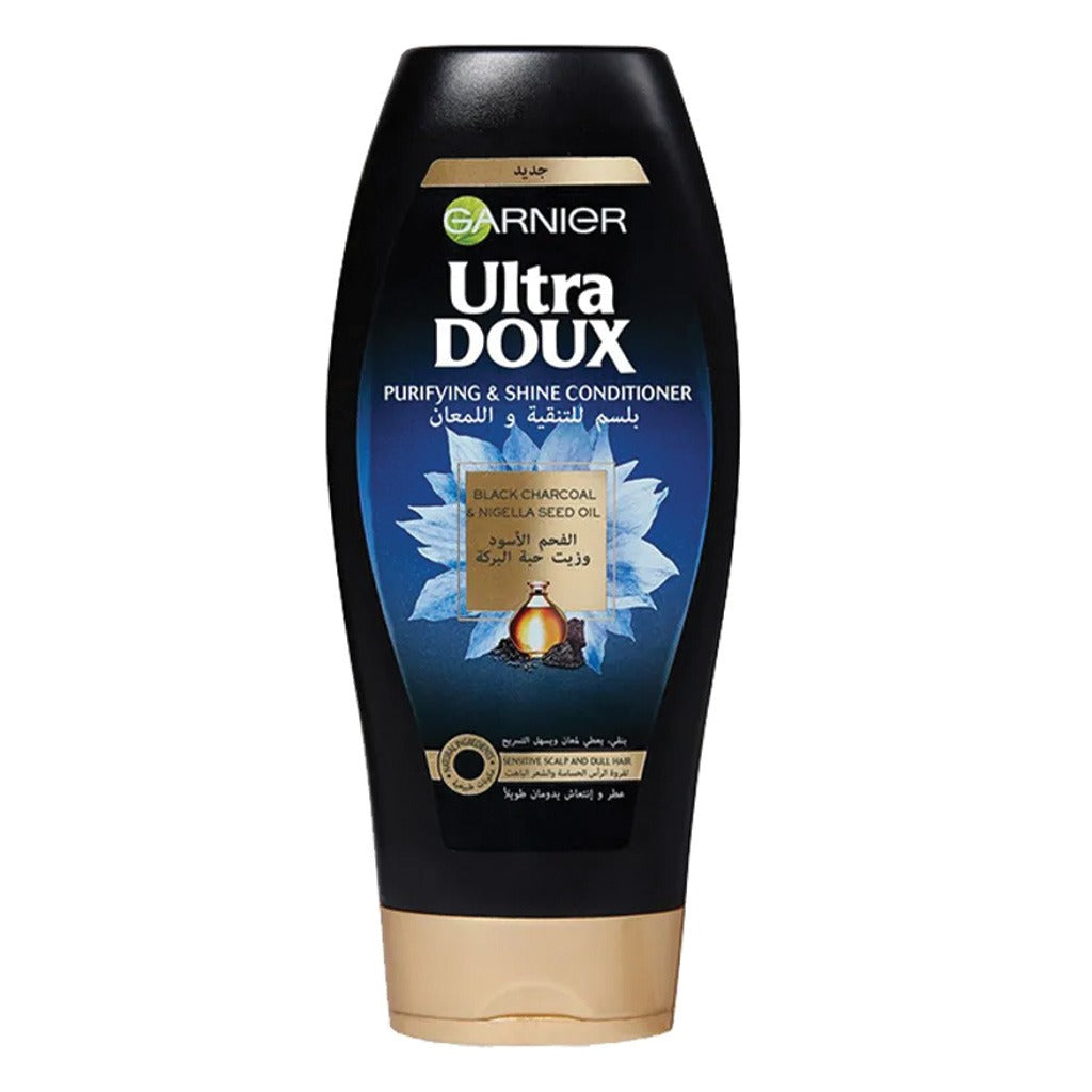Garnier Ultra Doux Black Charcoal & Nigella Seed Purifying and Shine Conditioner 400 mL - Easy Pharmacy LLC
