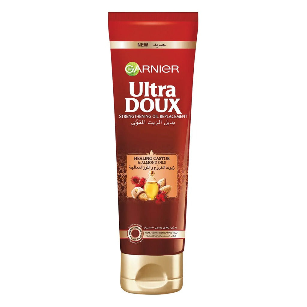 Garnier Ultra Doux Healing Castor & Almond Oils Strengthening Oil Replacement Cream 300 mL - Easy Pharmacy LLC