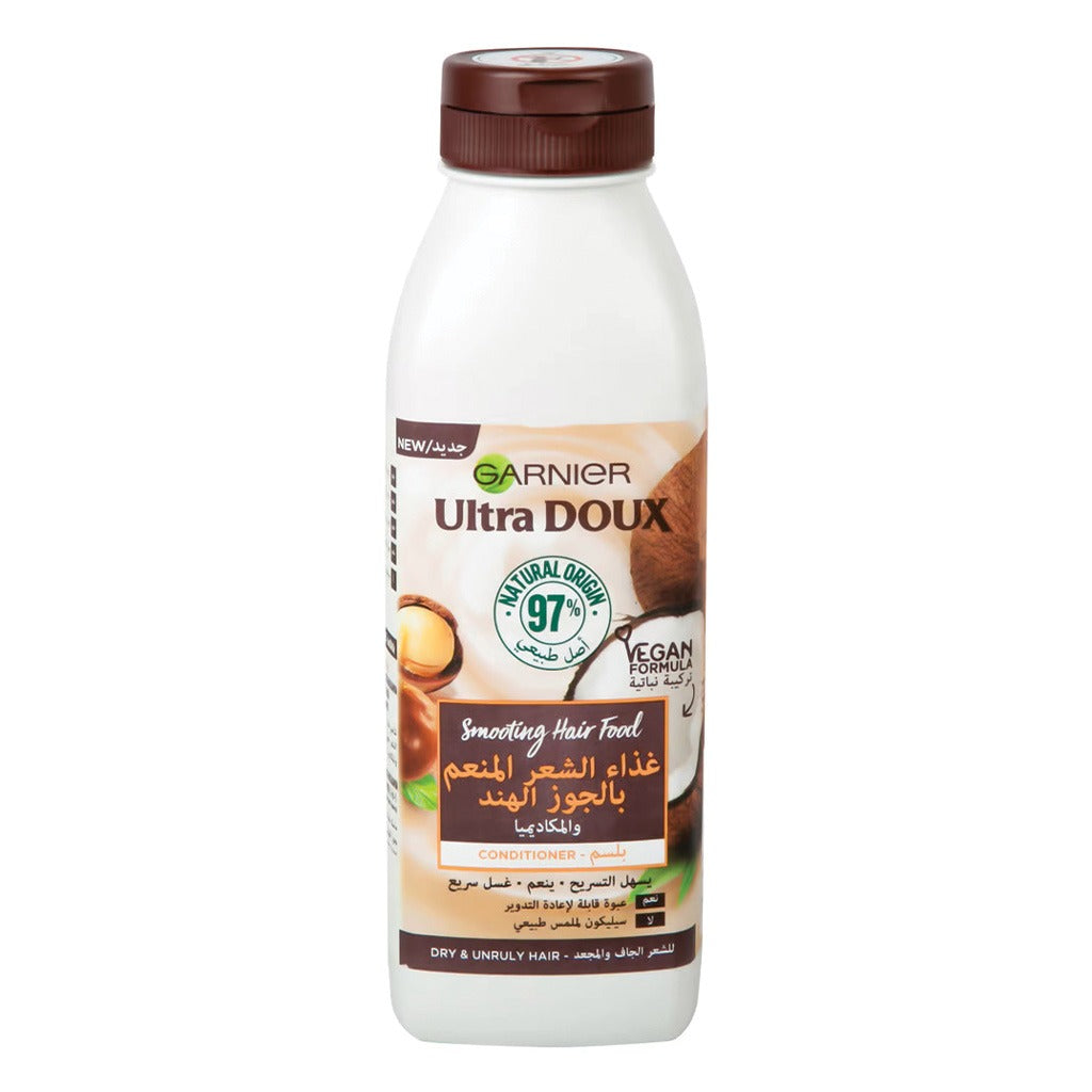 Garnier Ultra Doux Smoothing Hair Food Conditioner Macadamia 350 mL - Easy Pharmacy LLC