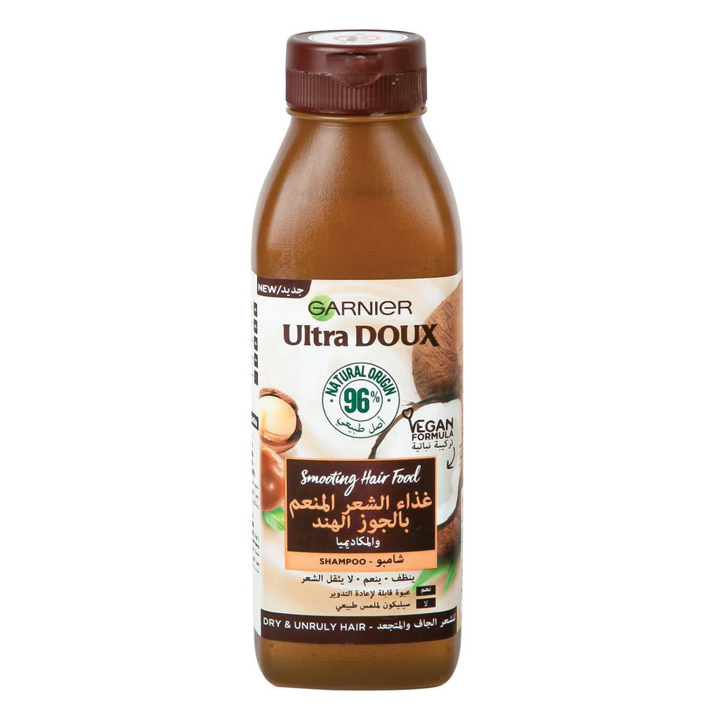 Garnier Ultra Doux Smoothing Hair Food Shampoo Macadamia 350 mL - Easy Pharmacy LLC