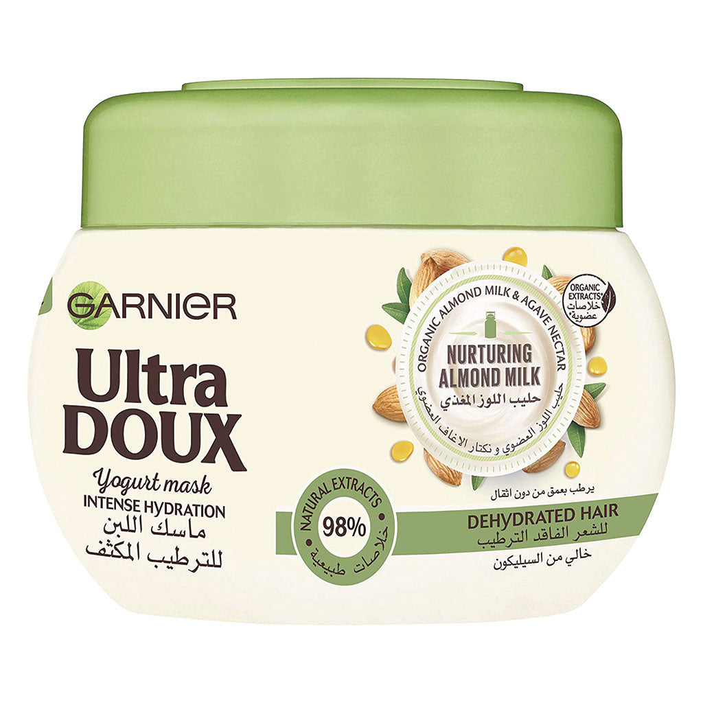 Garnier Ultra Doux Nurturing Almond Milk Intense Hydration Yogurt Hair Mask 300 mL - Easy Pharmacy LLC