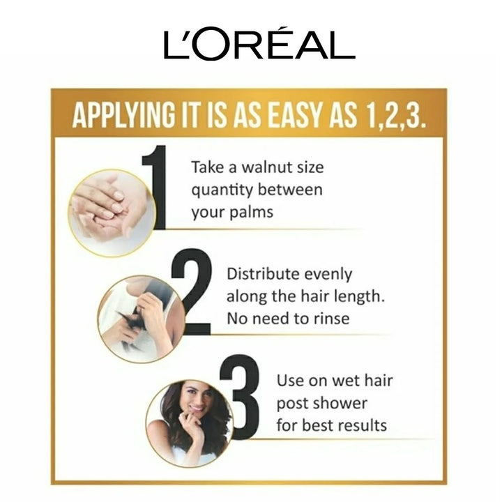 Loreal Paris Elvive Keratin Straight 72H Oil Replacement Cream For Unmanageable & Frizzy Hair 300ml - Easy Pharmacy LLC