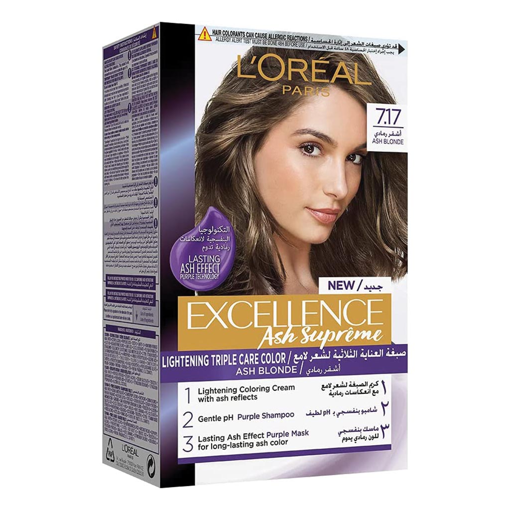 Loreal Paris Excellence Ash Supreme Cream Hair Color 7.17 Ash Blonde - Easy Pharmacy LLC