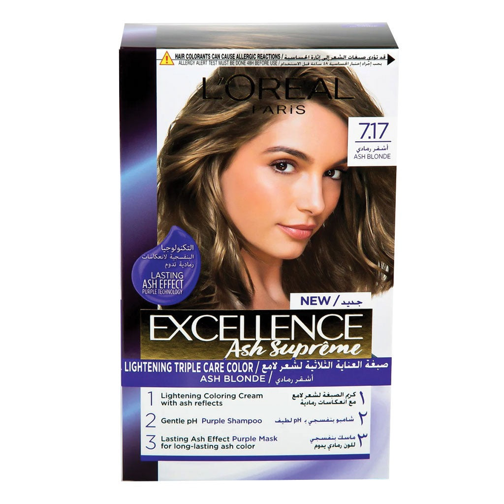 Loreal Paris Excellence Ash Supreme Cream Hair Color 7.17 Ash Blonde - Easy Pharmacy LLC