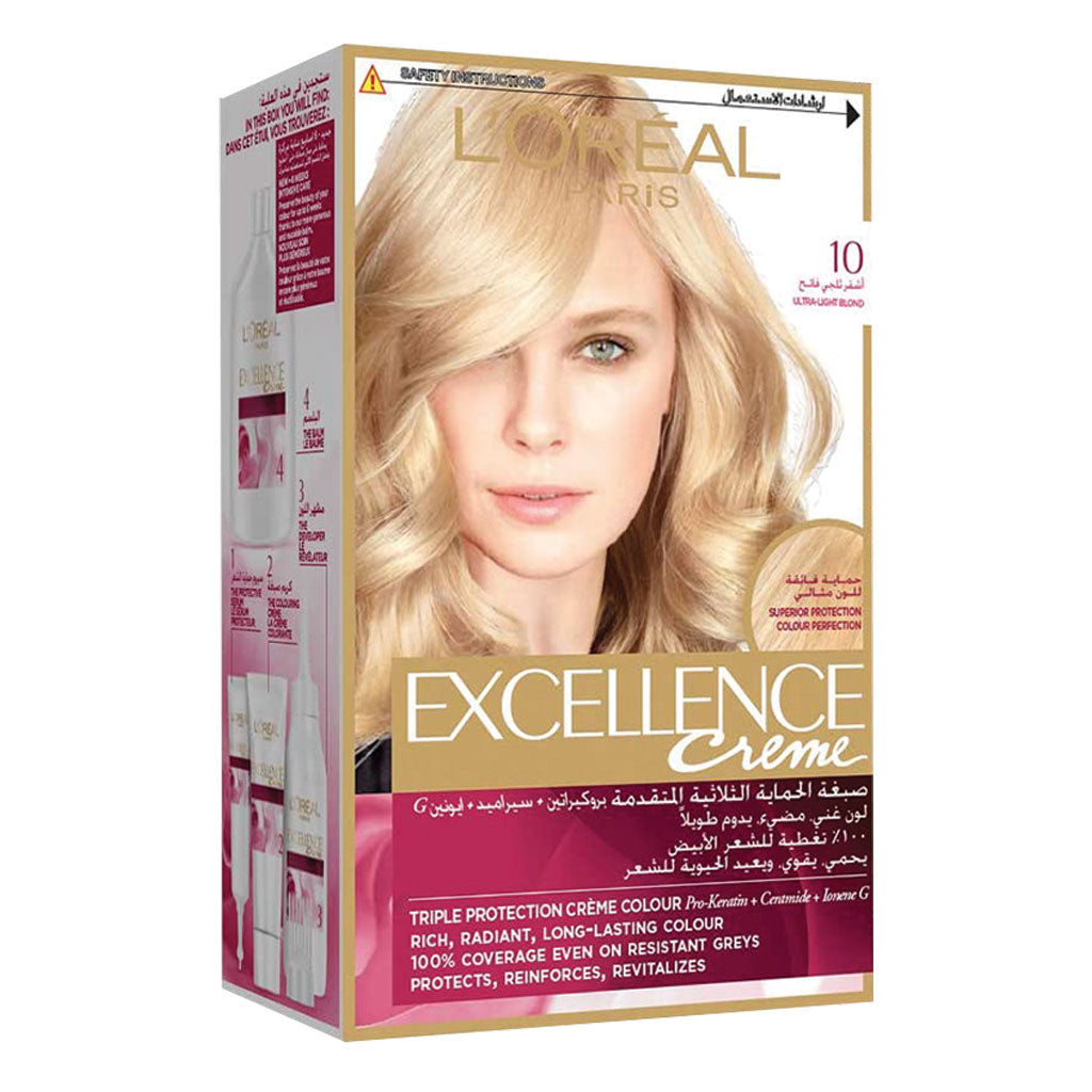 Loreal Paris Excellence Cream Hair Color 10 Ultra Light Blonde - Easy Pharmacy LLC