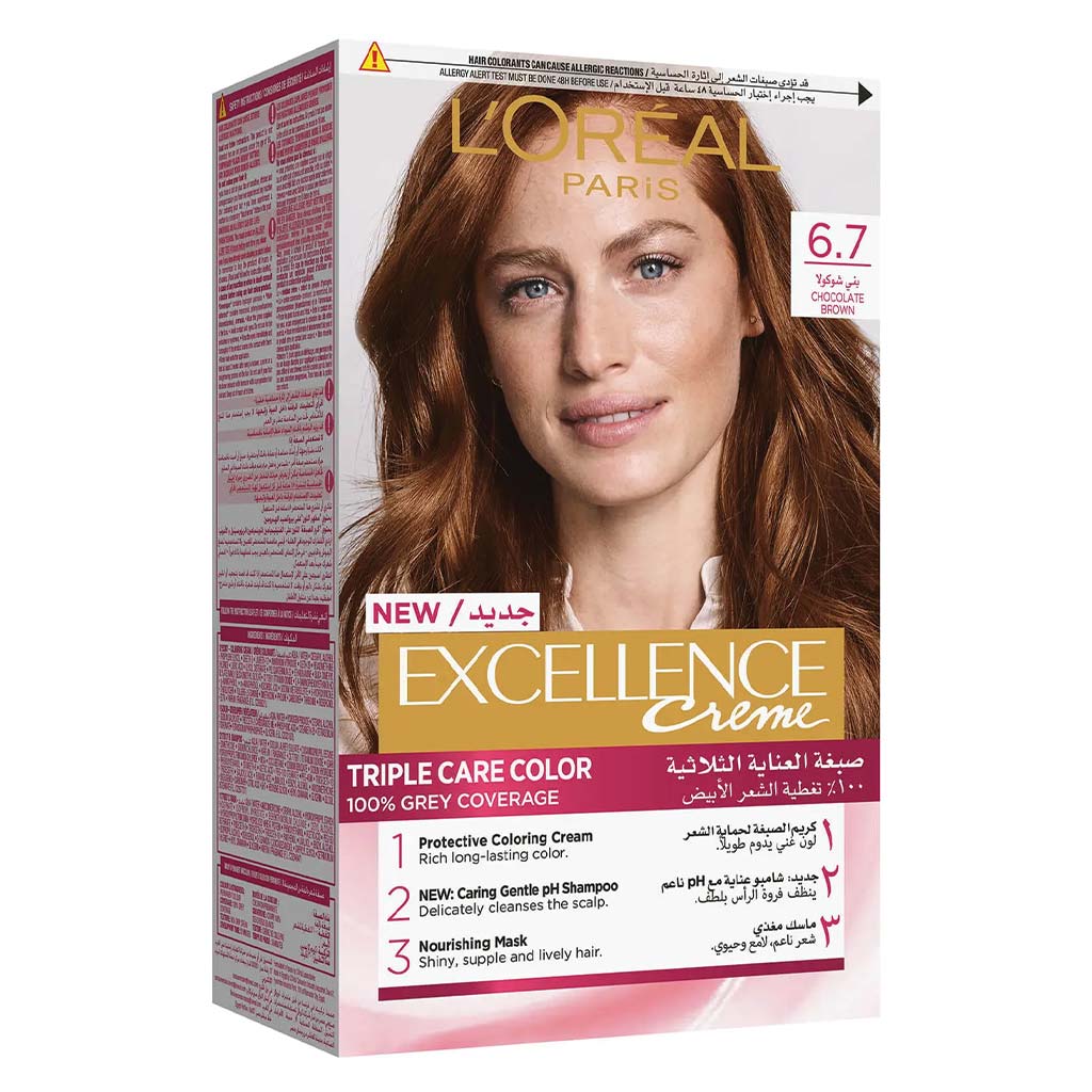 Loreal Paris Excellence Cream Hair Color 6.7 Chocolate Brown - Easy Pharmacy LLC