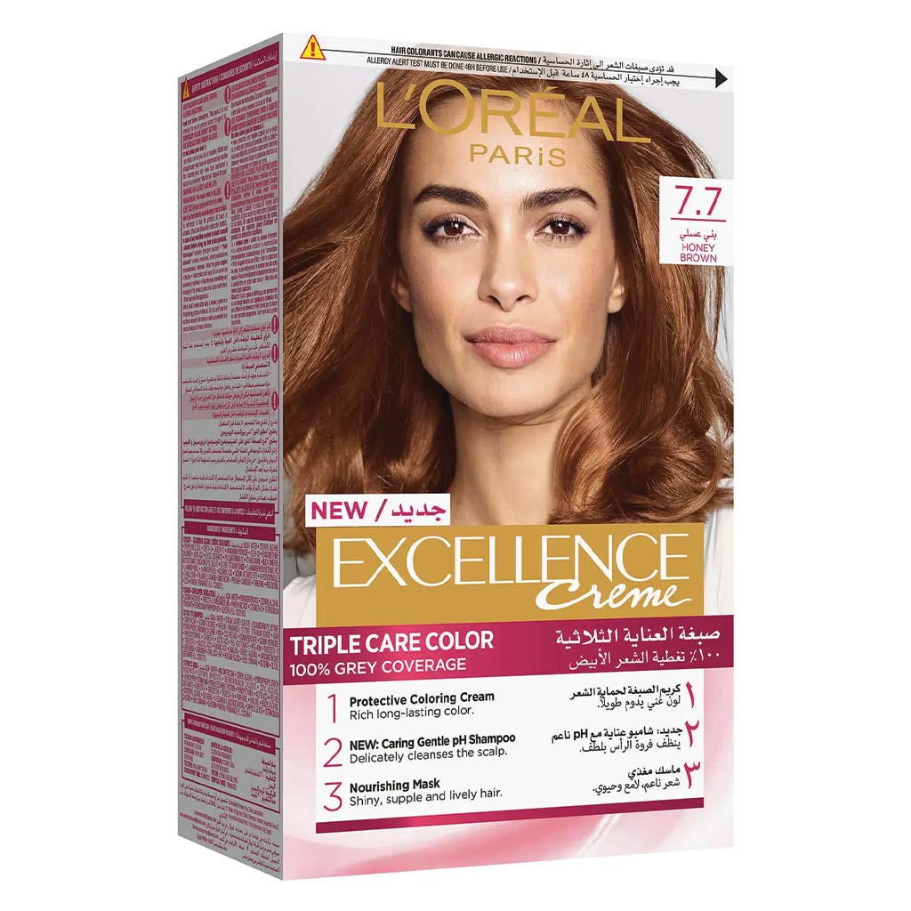 Loreal Paris Excellence Cream Hair Color 7.7 Honey Brown - Easy Pharmacy LLC