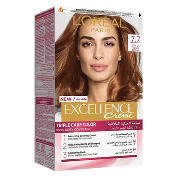 Loreal Paris Excellence Cream Hair Color 7.7 Honey Brown
