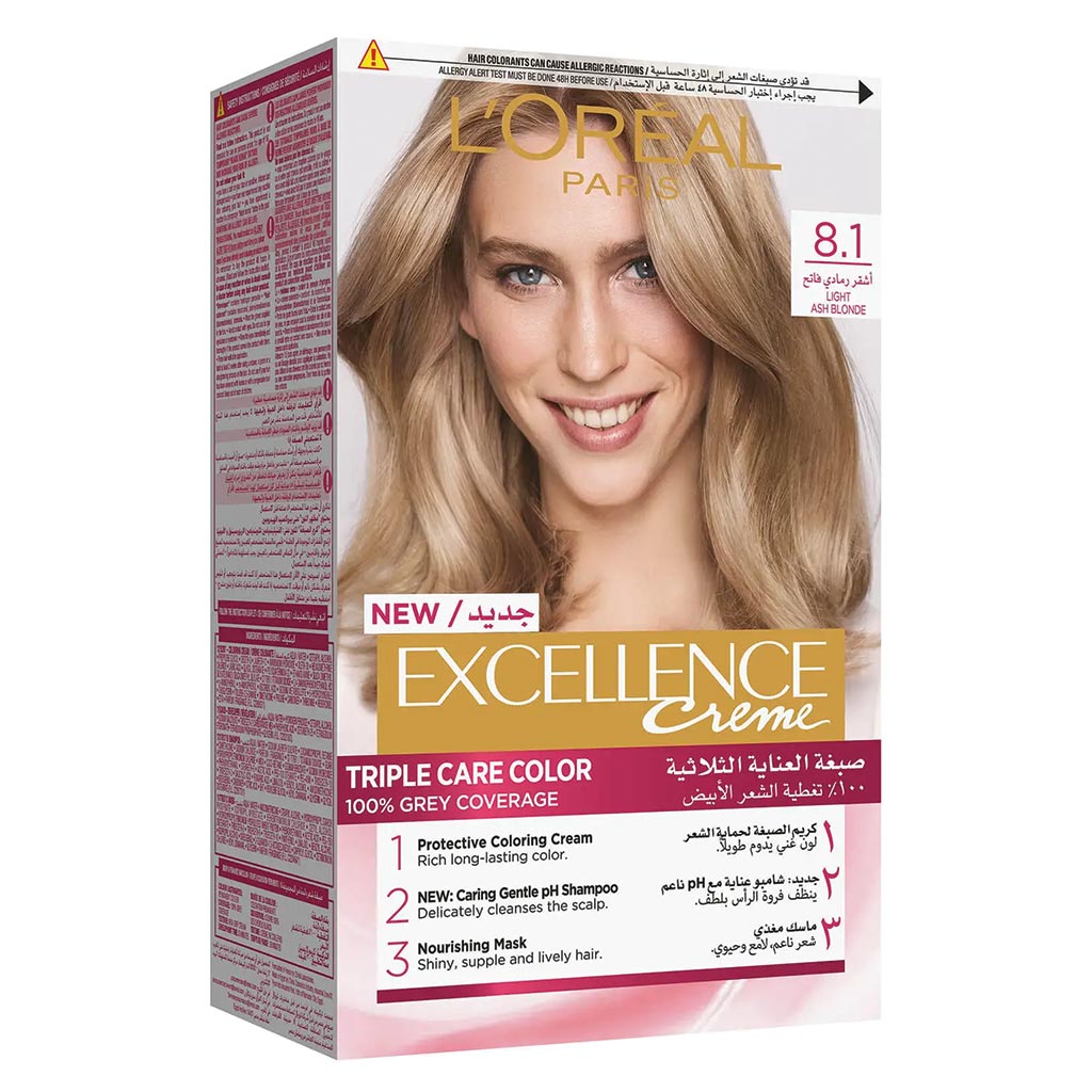 Loreal Paris Excellence Cream Hair Color 8.1 Light Ash Blond - Easy Pharmacy LLC