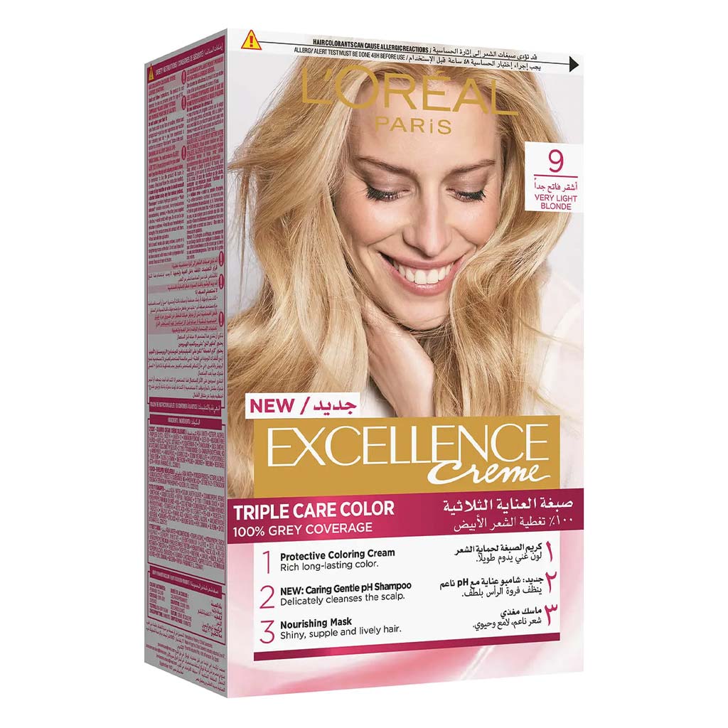 Loreal Paris Excellence Cream Hair Color 9 Very Light Blonde - Easy Pharmacy LLC