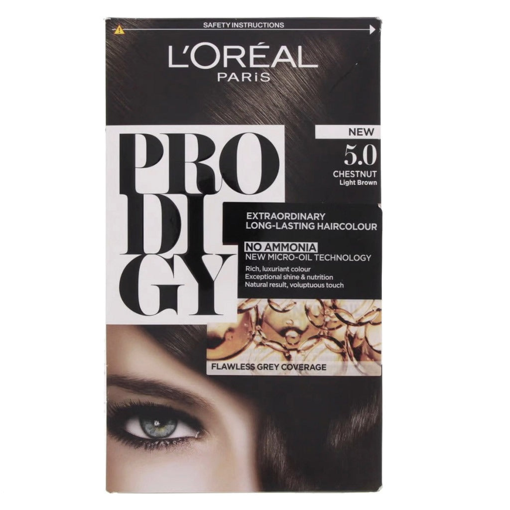 Loreal Paris Prodigy Permanent Oil Hair Color 5 Chestnut Kit - Easy Pharmacy LLC