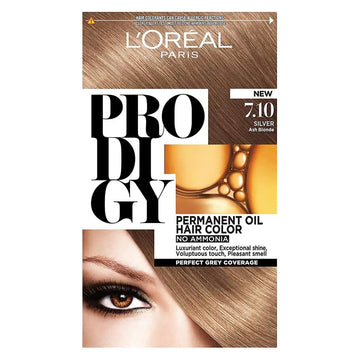 Loreal Paris Prodigy Permanent Oil Hair Color 7.1 Silver Kit