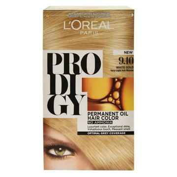 Loreal Paris Prodigy Permanent Oil Hair Color 9.1 Whitegold Kit