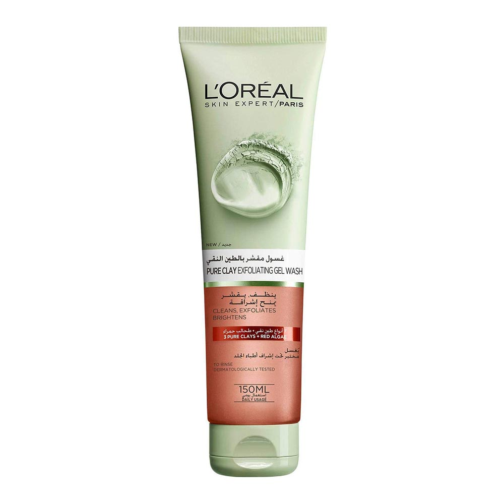Loreal Paris Skin Expert Pure Clay Exfoliating Gel Wash Red Algae 150 mL - Easy Pharmacy LLC